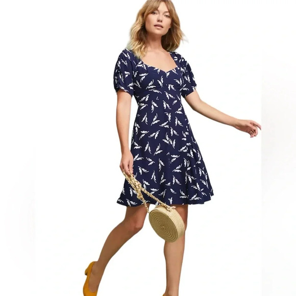 Maeve | Anthropologie | Fern Ruched Shoulder Dress Coquette Prairie Cottagecore - Picture 1 of 5